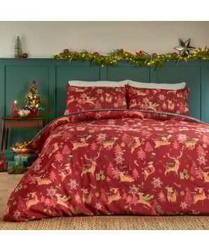 Drift into a serene and cosy night’s sleep with the Sleigh Team Ultra Soft Touch Duvet Cover Set. Crafted from an irresistibly soft fabric, this bedding set provides a luxurious feel that’s as comforting as it is stylish. With its playful reversible design, you can celebrate all the magic of Christmas, featuring Santa’s iconic reindeer on one side and their charming names on the other. Ideal for those who value both charm and convenience, the set is easy to care for, making it perfect for busy households. Add a touch of festive wonder to your bedroom that feels as good as it looks.