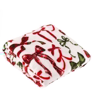 Transform your living space into a cosy retreat this festive season with the Festive Bows Printed Fleece Throw. Crafted from luxuriously soft 250gsm fleece, it’s designed to keep you warm and snug during the colder months while adding an elegant touch of holiday charm to your home. The playful bow design, featuring a delightful mix of textures and patterns, effortlessly evokes a sense of seasonal cheer without overwhelming your décor. Perfect for evenings curled up with a book or impressing guests with its unique aesthetic, this throw is more than just a practical addition – it’s a statement of warmth and style.