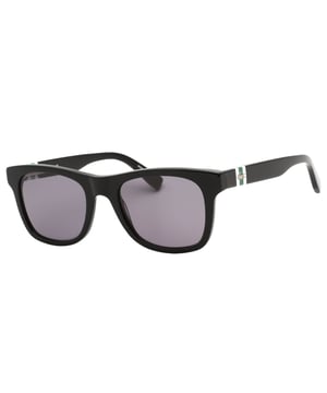 Elevate your style with these sophisticated Lacoste Black Framed Sunglasses featuring premium grey lenses. The sleek black frames offer timeless elegance while providing exceptional durability for everyday wear. These designer sunglasses deliver superior UV protection, reducing glare and enhancing visual clarity. Perfect for both casual outings and formal occasions, they embody Lacoste's commitment to quality craftsmanship and refined aesthetics. Make a statement with this essential accessory that combines fashion-forward design with practical functionality. 52X20X145, 100% Plastic