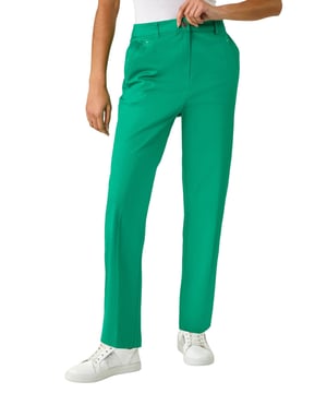 Cotton Full Length Stretch Trouser from Roman. New season calls for a wardrobe refresh with these stylish stretch trousers. Featuring angled side pockets and hardware details for a touch of added style, these trousers have a soft stretch cotton fabric for all-day comfort. Finished with functional belt loops and a secure zip and fly button fastening, these trousers are perfect for your Spring Summer looks. Easily styled with a simple tee and trainers for a comfortable outfit!