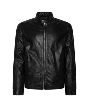 A timeless classic that only gets better with age. Crafted from premium real leather, this Barneys Originals biker jacket is a true wardrobe essential. Featuring a clean collar tab detail, sharp silver hardware, and a sleek silhouette, this jacket brings effortless edge to any outfit.

The buttery-soft leather molds to your shape over time, making it uniquely yours with every wear. Designed to outlast trends and seasons, this is an investment piece you'll reach for year after year.

Key Features:
– 100% real leather
– Classic biker cut with collar tab
– High-shine silver hardware