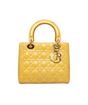 VINTAGE, RRP AS NEW
Crafted in yellow lambskin with Dior's iconic 'Cannage' stitching, this bag features leather top handles, an optional shoulder strap, and silver-toned hardware.
Inclusion: Dust bag.
Remarks: There are some spots on the leather. Measurments:  width: 584 mm height: 482 mm handle drop: 241.3 mm