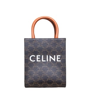 VINTAGE, RRP AS NEW
The Celine Mini Vertical Cabas Tote combines the elegance of Triomphe canvas, the signature logo print and calfskin trimmings with practicality, thanks to its lightweight textile lining and versatile carrying options - hand, shoulder, or cross-body. 
Inclusion: dust bag, shoulder strap.
Assured Product Authenticity: This product is supplied by a renowned and trusted partner.
With this purchase, you are preserving iconic craftsmanship, celebrating heritage, and embracing the beauty of conscious shopping.Measurments:  width: 139 mm length: 419 mm height: 508 mm handle drop: 203.2 mm