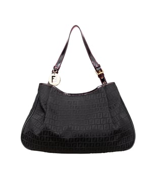 VINTAGE, RRP AS NEW
The Fendi Black Zucchino shoulder bag is a versatile and stylish option for everyday use. Made with black Zucchino monogram printed canvas and shiny black leather with pink trim, it also includes a Fendi charm in gold tone. The spacious interior features multiple compartments to keep your essentials organized.
Inclusion: Dust bag
Assured Product Authenticity: This product is supplied by a renowned and trusted partner.
With this purchase, you are preserving iconic craftsmanship, celebrating heritage, and embracing the beauty of conscious shopping.Measurments:  width: 440 mm height: 260 mm handle drop: 250 mm