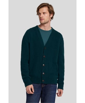 Herren  Unser neuer Cardigan verbindet Form und Funktion. Er ist aus Casentino-Wolle gefertigt, die eine warme, filzartige Haptik hat. Tragen Sie darunter ein T-Shirt in einem ähnlichen Farbton und runden Sie ihr Outfit mit dunklen Jeans und Loafern ab.