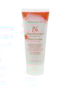 Bumble and bumble Hairdresser's Invisible Oil Hydrating Conditioner is a luxurious, frizz-reducing conditioner designed to transform dry, brittle, or damaged hair into soft, smooth, and manageable strands. 

Infused with the brand's signature Featherlight 6-Oil Blend—comprising Coconut, Argan, Macadamia, Sweet Almond, Safflower Seed, and Grape Seed oils—it delivers deep hydration and nourishment without weighing hair down. This conditioner also detangles effectively, helping to protect against breakage and leaving hair with a healthy, radiant shine. 

Key Benefits: 
Provides intense moisture to dry hair, enhancing softness and manageability. 
Smooths hair cuticles to minimize frizz and fly-aways.  
Eases combing and styling by reducing knots and tangles.  
Nourishes hair without adding heaviness, suitable for various hair types.  
Features a light, luxurious scent with notes of fruit, tropical florals, musk, and wood. 

How to Use: 

Begin by cleansing hair with Bumble and bumble Hairdresser's Invisible Oil Hydrating Shampoo. 
Work a generous amount of conditioner between your hands. 
Apply from mid-lengths to ends of damp hair, avoiding the roots. 
Use a wide-tooth comb to evenly distribute the product and detangle hair simultaneously. 
Allow the conditioner to sit for 1–2 minutes to maximize hydration. 
Thoroughly rinse out the conditioner with warm water.  

For optimal results, incorporate this conditioner into your regular hair care routine, especially if your hair is dry, damaged, or prone to frizz.