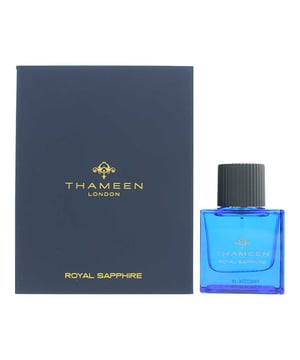 Royal Sapphire by Thameen is a Citrus fragrance for women and men. Launched in 2019, this fragrance is suitable for year-round wear and is especially ideal for day wear. It offers a radiant and elegant blend of zesty citrus, delicate white florals, and earthy undertones, creating a bright and refined scent.  
The fragrance opens with a vibrant burst of mandarin orange and bergamot, delivering a fresh and uplifting introduction. The heart reveals a graceful bouquet of orange blossom and jasmine, adding a touch of floral softness and charm. The base settles into a smooth and earthy blend of amber, woody notes, oakmoss, and patchouli, leaving a warm, grounded, and lingering trail.  
Ideal for those who appreciate bright, clean, and floral-citrus compositions, Royal Sapphire is a polished scent that exudes freshness and sophistication, housed in a classic sleek blue bottle that mirrors its luminous character.  
Top Notes: Mandarin Orange, Bergamot 
Middle Notes: Orange Blossom, Jasmine 
Base Notes: Amber, Woody Notes, Oakmoss, Patchouli  
How to Apply: Apply it to your body's warmest points, such as the crease of your elbows and wrists, to intensify the longevity of the fragrance. Avoid rubbing after application, as this will reduce the longevity of the fragrance. For wrist application, apply the fragrance after hand washing.