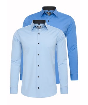 Rusty Neal Herren Hemd 2er Set
 
Passform: Slim Fit
Material Hemd: 60% Baumwolle, 37% Polyester, 3% Elastan
Gewicht: 500 gr
Herstellungsland: Türkei
Kragenform: Kentkragen
 
ZUFRIEDENHEITSGARANTIE: Bei uns kaufen Sie ohne Risiko, da wir unbegründete Rückgaben akzeptieren und zeitlich die Rückzahlung Erstatten. Unsere Firmenphilosophie lautet nach wie vor: "Der Kunde ist König" unser Anliegen ist es zu jeder Zeit den bestmöglichen Service zu bieten mit Firmensitz: Deutschland
HERSTELLUNG/PRODUKTION: Als Gründer wie auch Hersteller, Designen und Produzieren wir unsere Produkte als Familienunternehmen von A-Z autonom, daher können wir Qualität garantieren wie auch ein optimales Preis-Leistungs-Verhältnis. Hergestellt unter fairen Arbeitsbedingungen mit hochwertigen Materialien welche schonend verarbeitet wurden (kein Chemiegeruch). Zeitloses Design aus dem Herkunftsland: Türkei
PASSFORM: Angefertigt aus qualitativ hochwertiger wie auch anschmiegsamer Baumwollmischung, garantiert dieses Hemd einen absolut bequemen Sitz mit Wohlfühlfaktor. Unser Model trägt bei einer Körpergröße von 1,85 m und einem Gewicht über 80 kg die Größe: M (Medium). An den Europäischen Markt angepasst bieten wir dieses Hemd in folgender Passform an: Slim Fit
ANLASS: Ob Frühling/ Sommer oder Herbst/ Winter dieses Hemd ist als Allrounder stets angenehm zu tragen, kein Kratzen durch hochwertige Materialien und Verarbeitung, das zeitlose und doch Moderne Design garantiert einen Stilvollen Auftritt, ob im Büro oder Business Meetings wie auch Casual am Nachmittag oder als toller Akzent auf Partys oder anderen Veranstaltungen.
MASCHINENWÄSCHE: Durch die hochwertige Verarbeitung der Materialien treten nach der Wäsche keine Farbverluste auf, auch das Einlaufen des Hemdes ist kein Thema mehr! Qualität die sich auch nach unzähligen Waschgängen gewaschen hat!
 