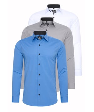 Rusty Neal heren overhemd set van 3
 
Pasvorm: Slim Fit
Materiaal shirt: 60% katoen, 37% polyester, 3% elastaan
Gewicht: 750 g
Land van herkomst: Turkije
Kraagvorm: Kent kraag
 
TEVREDENHEIDSGARANTIE: U kunt bij ons zonder risico kopen, wij accepteren retourzendingen zonder opgaaf van reden en storten uw geld binnen de kortst mogelijke termijn terug. Onze bedrijfsfilosofie is nog steeds: "De klant is koning". Ons doel is om te allen tijde de best mogelijke service te bieden, met het hoofdkantoor in Duitsland.
PRODUCTIE: Als oprichter en fabrikant ontwerpen en produceren wij onze producten autonoom van A tot Z als familiebedrijf. Hierdoor kunnen wij kwaliteit en een optimale prijs-kwaliteitverhouding garanderen. Gefabriceerd onder eerlijke arbeidsomstandigheden met hoogwaardige materialen die zorgvuldig zijn verwerkt (geen chemische geur). Tijdloos design uit het land van herkomst: Turkije
PASVORM: Dit shirt is gemaakt van een hoogwaardige en soepele katoenmix en staat garant voor een absoluut comfortabel gevoel met een feelgoodfactor. Ons model is 1,85 m lang, weegt ruim 80 kg en draagt ​​maat M (medium). Aangepast aan de Europese markt, bieden wij dit shirt aan in de volgende pasvorm: Slim Fit
GELEGENHEID: Of het nu lente/zomer of herfst/winter is, dit shirt is altijd comfortabel om te dragen en is een allrounder. Dankzij de hoogwaardige materialen en afwerking kriebelt het niet. Het tijdloze en toch moderne design garandeert een stijlvolle verschijning, zowel op kantoor of tijdens zakelijke bijeenkomsten als casual in de middag of als een geweldig accent op feesten of andere evenementen.
MACHINEWASBAAR: Dankzij de hoogwaardige verwerking van de materialen is er geen sprake van kleurverlies na het wassen en is krimpen van het shirt geen probleem meer! Kwaliteit die de tand des tijds doorstaat, zelfs na talloze wasbeurten!