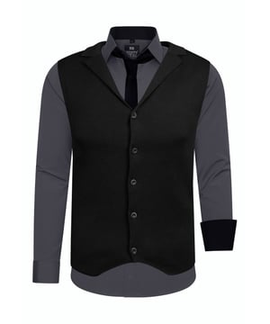 Rusty Neal Herren Set aus Hemd/Weste/Krawatte
 
Passform: Slim Fit
Material Hemd: 60% Baumwolle, 37% Polyester, 3% Elastan
Material Weste: 50% Baumwolle, 50% Polyacryl
Material Krawatte: 100% Polyester
Gewicht: 800 gr
Herstellungsland: Türkei
Kragenform: Kentkragen
 
ZUFRIEDENHEITSGARANTIE: Bei uns kaufen Sie ohne Risiko, da wir unbegründete Rückgaben akzeptieren und zeitlich die Rückzahlung Erstatten. Unsere Firmenphilosophie lautet nach wie vor: "Der Kunde ist König" unser Anliegen ist es zu jeder Zeit den bestmöglichen Service zu bieten mit Firmensitz: Deutschland
HERSTELLUNG/PRODUKTION: Als Gründer wie auch Hersteller, Designen und Produzieren wir unsere Produkte als Familienunternehmen von A-Z autonom, daher können wir Qualität garantieren wie auch ein optimales Preis-Leistungs-Verhältnis. Hergestellt unter fairen Arbeitsbedingungen mit hochwertigen Materialien welche schonend verarbeitet wurden (kein Chemiegeruch). Zeitloses Design aus dem Herkunftsland: Türkei
PASSFORM: Angefertigt aus qualitativ hochwertiger wie auch anschmiegsamer Baumwollmischung, garantiert dieses Hemd einen absolut bequemen Sitz mit Wohlfühlfaktor. Unser Model trägt bei einer Körpergröße von 1,85 m und einem Gewicht über 80 kg die Größe: M (Medium). An den Europäischen Markt angepasst bieten wir dieses Hemd in folgender Passform an: Slim Fit
ANLASS: Ob Frühling/ Sommer oder Herbst/ Winter dieses Hemd ist als Allrounder stets angenehm zu tragen, kein Kratzen durch hochwertige Materialien und Verarbeitung, das zeitlose und doch Moderne Design garantiert einen Stilvollen Auftritt, ob im Büro oder Business Meetings wie auch Casual am Nachmittag oder als toller Akzent auf Partys oder anderen Veranstaltungen.
MASCHINENWÄSCHE: Durch die hochwertige Verarbeitung der Materialien treten nach der Wäsche keine Farbverluste auf, auch das Einlaufen des Hemdes ist kein Thema mehr! Qualität die sich auch nach unzähligen Waschgängen gewaschen hat!
 
