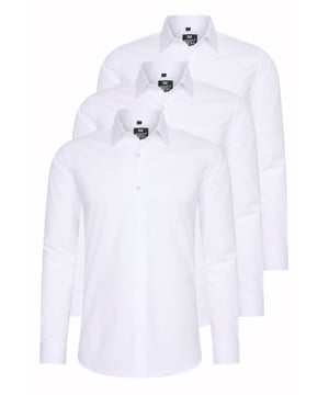 Rusty Neal Herren Hemd 3er Set
 
Passform: Slim Fit
Material Hemd: 60% Baumwolle, 37% Polyester, 3% Elastan
Gewicht: 750 gr
Herstellungsland: Türkei
Kragenform: Kentkragen
 
ZUFRIEDENHEITSGARANTIE: Bei uns kaufen Sie ohne Risiko, da wir unbegründete Rückgaben akzeptieren und zeitlich die Rückzahlung Erstatten. Unsere Firmenphilosophie lautet nach wie vor: "Der Kunde ist König" unser Anliegen ist es zu jeder Zeit den bestmöglichen Service zu bieten mit Firmensitz: Deutschland
HERSTELLUNG/PRODUKTION: Als Gründer wie auch Hersteller, Designen und Produzieren wir unsere Produkte als Familienunternehmen von A-Z autonom, daher können wir Qualität garantieren wie auch ein optimales Preis-Leistungs-Verhältnis. Hergestellt unter fairen Arbeitsbedingungen mit hochwertigen Materialien welche schonend verarbeitet wurden (kein Chemiegeruch). Zeitloses Design aus dem Herkunftsland: Türkei
PASSFORM: Angefertigt aus qualitativ hochwertiger wie auch anschmiegsamer Baumwollmischung, garantiert dieses Hemd einen absolut bequemen Sitz mit Wohlfühlfaktor. Unser Model trägt bei einer Körpergröße von 1,85 m und einem Gewicht über 80 kg die Größe: M (Medium). An den Europäischen Markt angepasst bieten wir dieses Hemd in folgender Passform an: Slim Fit
ANLASS: Ob Frühling/ Sommer oder Herbst/ Winter dieses Hemd ist als Allrounder stets angenehm zu tragen, kein Kratzen durch hochwertige Materialien und Verarbeitung, das zeitlose und doch Moderne Design garantiert einen Stilvollen Auftritt, ob im Büro oder Business Meetings wie auch Casual am Nachmittag oder als toller Akzent auf Partys oder anderen Veranstaltungen.
MASCHINENWÄSCHE: Durch die hochwertige Verarbeitung der Materialien treten nach der Wäsche keine Farbverluste auf, auch das Einlaufen des Hemdes ist kein Thema mehr! Qualität die sich auch nach unzähligen Waschgängen gewaschen hat!
 
 