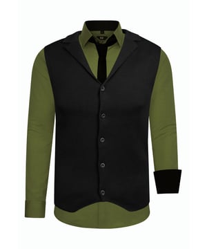 Rusty Neal Herren Set aus Hemd/Weste/Krawatte
 
Passform: Slim Fit
Material Hemd: 60% Baumwolle, 37% Polyester, 3% Elastan
Material Weste: 50% Baumwolle, 50% Polyacryl
Material Krawatte: 100% Polyester
Gewicht: 800 gr
Herstellungsland: Türkei
Kragenform: Kentkragen
 
ZUFRIEDENHEITSGARANTIE: Bei uns kaufen Sie ohne Risiko, da wir unbegründete Rückgaben akzeptieren und zeitlich die Rückzahlung Erstatten. Unsere Firmenphilosophie lautet nach wie vor: "Der Kunde ist König" unser Anliegen ist es zu jeder Zeit den bestmöglichen Service zu bieten mit Firmensitz: Deutschland
HERSTELLUNG/PRODUKTION: Als Gründer wie auch Hersteller, Designen und Produzieren wir unsere Produkte als Familienunternehmen von A-Z autonom, daher können wir Qualität garantieren wie auch ein optimales Preis-Leistungs-Verhältnis. Hergestellt unter fairen Arbeitsbedingungen mit hochwertigen Materialien welche schonend verarbeitet wurden (kein Chemiegeruch). Zeitloses Design aus dem Herkunftsland: Türkei
PASSFORM: Angefertigt aus qualitativ hochwertiger wie auch anschmiegsamer Baumwollmischung, garantiert dieses Hemd einen absolut bequemen Sitz mit Wohlfühlfaktor. Unser Model trägt bei einer Körpergröße von 1,85 m und einem Gewicht über 80 kg die Größe: M (Medium). An den Europäischen Markt angepasst bieten wir dieses Hemd in folgender Passform an: Slim Fit
ANLASS: Ob Frühling/ Sommer oder Herbst/ Winter dieses Hemd ist als Allrounder stets angenehm zu tragen, kein Kratzen durch hochwertige Materialien und Verarbeitung, das zeitlose und doch Moderne Design garantiert einen Stilvollen Auftritt, ob im Büro oder Business Meetings wie auch Casual am Nachmittag oder als toller Akzent auf Partys oder anderen Veranstaltungen.
MASCHINENWÄSCHE: Durch die hochwertige Verarbeitung der Materialien treten nach der Wäsche keine Farbverluste auf, auch das Einlaufen des Hemdes ist kein Thema mehr! Qualität die sich auch nach unzähligen Waschgängen gewaschen hat!
 