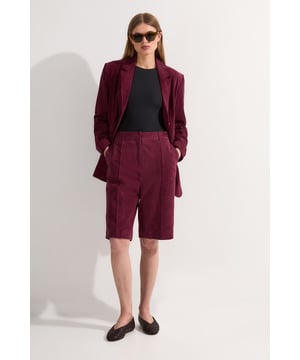Suede Tailored Longline Short