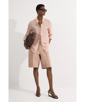 Suede Tailored Longline Short