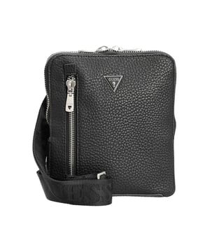 Guess Torino Herrentasche Schwarz Polyurethan. Authentisches Gepäck der Marke Guess - Streetwear/Sportswear Design von Guess - Guess für Männer, modisch und perfekt für den Alltag - Die schwarze Guess-Tasche passt hervorragend zu Ihrer restlichen Garderobe - Komfortables Polyurethan-Material - klassisch - Torino -