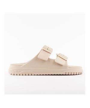 Claquette Armani Exchange Soul Homme Beige Synthétique. Authentischer Schuh der Marke Armani Exchange - Streetwear/Sportswear-Design von Armani Exchange - Armani Exchange für Herren, ideal für den Alltag - Die beige Claquette von Armani Exchange lässt sich perfekt mit dem Rest Ihrer Garderobe kombinieren - Bequeme synthetische Materialien - Klassische Schnalle - Soul - Synthetisch