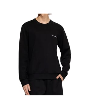 Sweat Emporio Armani Eagle Homme Schwarz Baumwolle. Authentisches Kleidungsstück der Marke Emporio Armani - Streetwear/Sportswear-Design von Emporio Armani - Emporio Armani für Herrenmode, perfekt für den Alltag - Sweat Emporio Armani in Schwarz passt hervorragend zu Ihrer Garderobe - bequemer Baumwollstoff - klassisch - Eagle -