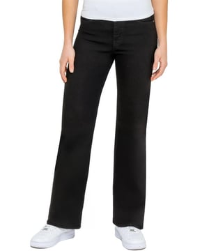 Embrace effortless style and comfort with the Enzo Women's Wide Leg Jeans. Designed with a mid-rise waist and a regular fit, these jeans offer a timeless silhouette that complements any look. Crafted from stretch fabric, they provide flexibility and ease of movement throughout your day. The classic 5-pocket design adds practicality, while the zip fly fastening ensures a secure fit. (657)