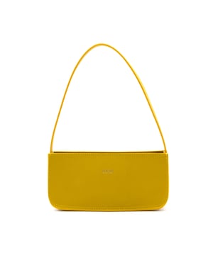 Damesschoudertas met ritssluiting. twee rits- en twee open binnenzakken. afwezige externe zakken. ontbrekende schouderband. met leren handvat. een binnencompartiment.  extern materiaal. 100% polyester binnenkant. Afmetingen: 26x12x6 cm. Modeproduct