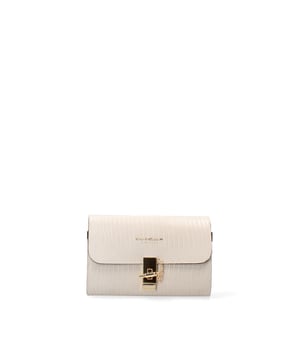 Crossbodytas voor dames met draaisluiting. één met binnenzakken met ritssluiting. afwezige externe zakken. afneembaar op kettingschouderband. ontbrekend handvat. twee binnenvakken.  extern materiaal. gevoerd met 70% katoen - 30% polyester binnenkant. Afmetingen: 23x13x5 cm. Gemaakt in Italië