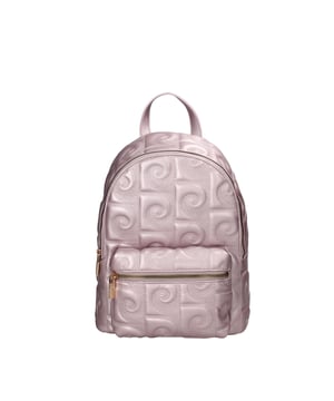 Mochila de mujer. El cierre es con cremallera. Los bolsillos internos son uno con cremallera y dos abiertos. Los bolsillos externos son uno frontal con cremallera. Falta la correa para el hombro. El mango está fabricado en PU. Hay un compartimento interno. El material externo es 100%PU. Internamente es 100% Poliéster. Medidas: 23x30x11 cm. Producto de moda