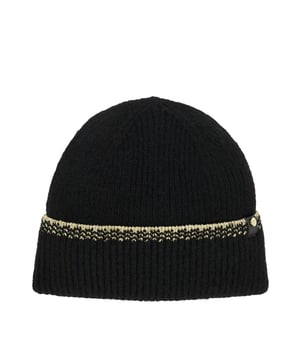 Adorned with a delicate metallic trim detail, Fujio is a beanie hat that you'll want to keep close at hand. With a textured ribbed finish, it's a cold-weather accessory that adds style and warmth to your everyday look.