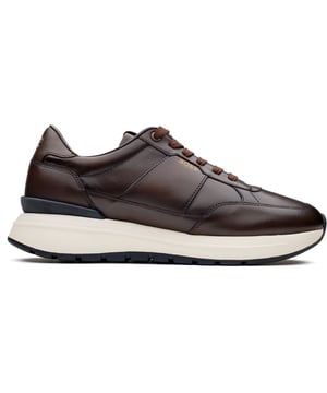 Run like a boss in the sleek new BOSS Jace running-style trainers. These brown trainers are built for speed with a lightweight leather upper, breathable nylon lining, and a responsive EVA midsole. Blind eyelets and subtle BOSS branding bring signature style. With Ortholite insoles for cushioning and durable rubber outsoles to grip the road ahead, the BOSS Jace Run transforms your casual-smart and sporty outfits with cool confidence and comfort.