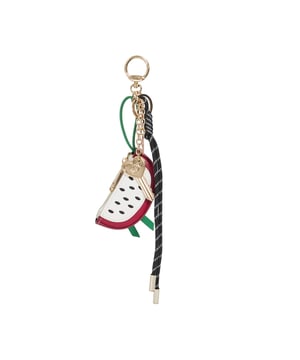 Personalise your bag and make it uniquely yours with this bag charm. Meticulously crafted it comes with a gold-tone key, logo charm, rope tassel and a zip up fruit pouch.