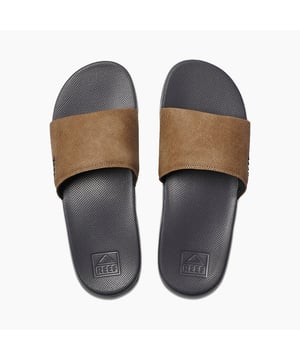 These men's slip-on sliders feature faux leather uppers, breathable synthetic lining, and rubber soles for comfort and durability, ideal for casual wear