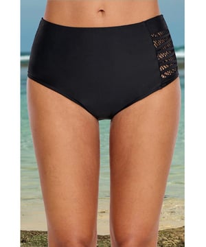 Bañador de talle bajo con detalles de encaje en talla grande  
  Detalles de encaje  
  Material elástico  
  Composición del material: 82% nylon 18% spandex  
  Instrucciones de cuidado: Lavar a máquina en frío. Secar a baja temperatura.  
  Importado  
  Talla L: Cintura 76.0 cm Longitud del fondo 33.5 cm  
  Talla XL: Cintura 84.0 cm Longitud del fondo 35.0 cm  
  Talla 2XL: Cintura 92.0 cm Longitud del fondo 36.5 cm  
  Talla 3XL: Cintura 102.0 cm Longitud del fondo 38.5 cm  