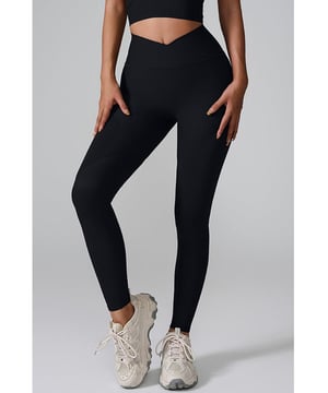 Basic style
  Highly stretchy
  Material composition: 74% nylon 27% spandex
  Care instructions: Machine wash cold tumble dry low
  Imported
  Size S: US 2/4 Bottom Length 33.1 Waist 18.1 HIP 26
  Size M: US 6/8 Bottom Length 33.9 Waist 19.7 HIP 27.6
  Size L: US 10 Bottom Length 34.3 Waist 21.3 HIP 29.1
  Size XL: US 12 Bottom Length 35 Waist 22.8 HIP 30.7