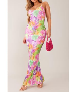 Backless design
  Opaque fabric
  Slightly stretchy
  Not lined
  Material composition: 65% polyester 35% cotton
  Care instructions: Machine wash cold tumble dry low
  Imported
  Available sizes: S M L
  Size S measurements: Length 50.4 inches Bust 25.2 inches
  Size M measurements: Length 50.8 inches Bust 26.8 inches
  Size L measurements: Length 51.2 inches Bust 28.3 inches