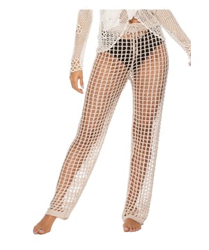 Pantalones de baño de talle alto con cortes
  Características: Corte
  Elasticidad: Elasticidad moderada
  Composición del material: 100% poliéster
  Instrucciones de cuidado: Lavar a máquina en frío, secar a baja temperatura
  Importado
  Medidas del producto:
  S: Longitud de la parte inferior 101.5 cm Cintura 67.0 cm Cadera 92.8 cm
  M: Longitud de la parte inferior 102.9 cm Cintura 72.0 cm Cadera 97.7 cm
  L: Longitud de la parte inferior 104.9 cm Cintura 78.0 cm Cadera 104.0 cm
  XL: Longitud de la parte inferior 107.0 cm Cintura 85.0 cm Cadera 111.0 cm