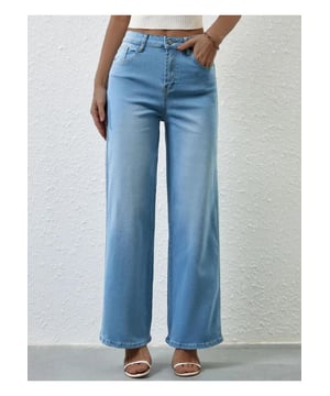 Hoge Taille Wijde Pijpen Jeans  
Met Zakken  
Materiaalopstelling: 95% rayon 5% polyester  
Zorginstructies: Machinewas koud, drogen op lage temperatuur  
Geïmporteerd  
Beschikbaar in maten S M L XL