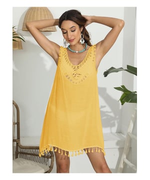 Producto: Top con escote redondo y tirantes anchos con borlas
Características: Borlas con corte
Transparente: Semitransparente
Elástico: Sin elasticidad
Composición del material: 100 % poliéster
Instrucciones de cuidado: Lavado a máquina en frío, secado a baja temperatura
Importado
Medidas: Largo del top: 31,5 pulgadas Pecho: 41,7 pulgadas