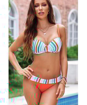 Tipo de parte superior: Sin varilla
Tipo de parte inferior: Cintura media
Categoría de tallas: Regular
Número de piezas: Dos
Tipo de patrón: Rayas impresas
Material: 82% nailon 18% spandex
Características: Estilo básico
Elasticidad: Elasticidad moderada
Translúcido: No
Cuerpo: Sin forro
Acolchado del pecho: Sin acolchado
Instrucciones de cuidado: Lavar a máquina con agua fría. Secar a baja temperatura.
Importado