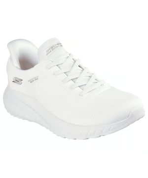 Step into athletic style and comfort wearing Skechers Hands Free Slip-ins®: BOBS Sport™ Squad Chaos - Current Muse. Designed with our Exclusive Heel Pillow™, this fashion style features an engineered knit upper with stretch laces and a cushioned Skechers Memory Foam™ insole. For every BOBS® purchase, a donation is made to animals in need.
Key FeaturesSkechers Hands Free Slip-ins® for an easy fitExclusive Heel Pillow™ holds your foot securely in placeSkechers Memory Foam™ cushioned comfort insoleCrafted with 100% vegan materialsDesign DetailsEngineered knit upper with stretch lacesContoured shock-absorbing midsoleFlexible traction outsole1 1/4-inch heel heightBOBS® from Skechers® logo detailMaterialsOutsole: SYNTHETICUpper: TEXTILE, SYNTHETICLining insole: TEXTILE117497 OFWT