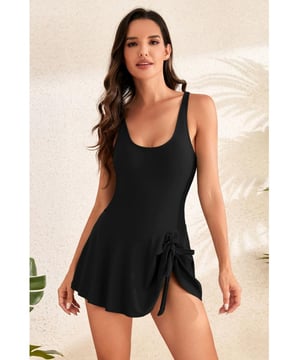 Trekkoord met ronde hals en brede band uit een stuk
  Trekkoord voor verstelbare pasvorm
  Verwijderbare borstvulling
  Geen beugel
  Rekbare stofsamenstelling
  Materiaal: 82% polyester 18% spandex
  Onderhoudsinstructies: Machinewas koud droogtrommel laag
  Geimporteerd