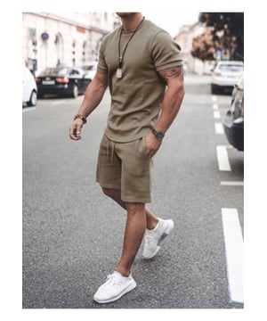 Basic style
  Number of pieces: Two
  piece
  Slightly stretchy
  Material composition: 80% polyester 20% cotton
  Care instructions: Machine wash cold. Tumble dry low.
  Imported
