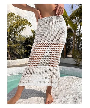 Producto: Falda corta con cubierta hueca atada  
Características: Trabajo de encaje atado  
Elasticidad: Ligéramente elástica  
Composición del material: 100% poliéster  
Instrucciones de cuidado: Lavar a máquina en frío, secar a baja temperatura  
Importado