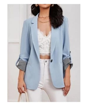 Reverskraag Rol
  Mouwblazer
  Basisstijl
  Normale dikte
  Materiaalsamenstelling: 95% polyester 5% spandex
  Machinewas koud, drogen op lage temperatuur
  Geïmporteerd
  Productafmetingen: S: borst 94,2 cm lengte 69,2 cm schouder 39,6 cm mouwlengte 59,4 cm
  Productafmetingen: M: borst 98,0 cm lengte 70,4 cm schouder 40,6 cm mouwlengte 60,3 cm
  Productafmetingen: L: borst 104,1 cm lengte 71,5 cm schouder 42,2 cm mouwlengte 61,5 cm
  Ontworpen voor vrouwen
