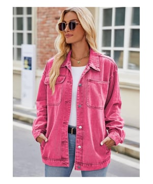 Chaqueta de mezclilla para mujer con botones
Estilo básico
Sin elasticidad
Composición del material: 95% rayón 5% poliéster
Instrucciones de cuidado: Lavar a máquina en frío, secar a baja temperatura
Importado
Medidas del producto: S: longitud delantera 23.8 in, hombro 21.8 in, busto 44.9 in, longitud de la manga 21.1 in; M: longitud delantera 24.2 in, hombro 22.2 in, busto 46.8 in, longitud de la manga 21.5 in; L: longitud delantera 24.6 in, hombro 22.6 in, busto 48.8 in, longitud de la manga 21.8 in; XL: longitud delantera 25 in, hombro 23 in, busto 50.7 in, longitud de la manga 22.2 in