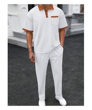Heren Volledige Maat Wafel
  Gebreide Contrast Poloshirt en Broeken Set Plus Size
  Basisstijl met wafel
  gebreid patroon
  Twee
  delige set
  Gematigde stretch voor comfort
  Materiaalsamenstelling: 100% polyester
  Wasinstructies: Machinewas koud, drogen op lage temperatuur
  Geïmporteerd