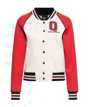 Back to school! Mit dieser authentischen College Sweatjacke von Queen Kerosin im oldschool Design ergatterst du einen zeitlosen Klassiker der angesagten Vintage Szene! Diese Jacke überzeugt durch die kontraststarken, farblich abgesetzten Raglan-Ärmel den sportiven und lässigen Retro-Look in Verbindung mit einer hochwertigen Label-Stickerei an der Brust. Ein farblich abgesetzter eng anliegender Rippbund-Kragen rundet die Optik perfekt ab. Der super angenehme Tragekomfort entsteht durch die hautfreundliche innen angeraute Sweatware und die bequeme Passform im femininen Regular Fit. Geschlossen wird sie klassisch mittels einer durchgängigen Druckknopfleiste in der Front. Des Weiteren verfügt die Sweatjacke über zwei Eingrifftaschen und Rippbündchen an den Ärmeln, Saum und am Kragen. Der coole Kombi-Partner zu Sneakern und deiner sexy Lieblings-Denim.  QUEEN KEROSIN: Das vintage Label Queen Kerosin ist bekannt in der Biker und Rockabilly Szene. Es steht für den Lifestyle der 50's mit Motorräder, Rock'n'Roll, Rockabilly, Hotrod und lässt das Lebensgefühl von damals durch seine retro Designs wieder aufleben!DESIGN: Das authentische Vintage Erscheinungsbild der College Sweatjacke von Queen Kerosin entsteht das typische Oldschool Design in Verbindung mit den farblich kontrastierten Raglan-Ärmeln sowie die Rippbündchen an den Armabschluss und Bund.PASSFORM: Sportive Bequemlichkeit durch den angenehmen femininen Regular Fit.MATERIAL: Weiche Maschenware mit aufgerauter Innenseite für ein angenehmes Haut- und Tragegefühl.KOMBINATIONSMÖGLICHKEITEN: Der coole Kombi-Partner zu Sneakern und deiner sexy Lieblings-Denim.LIEFERUMFANG: Die College Sweat Jacke ist in den Größen in XS S M L XL XXL 3XL oder 4XL.