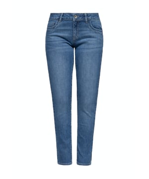 5-Pocket-Jeans »Leonie« in der Limited-Edition von Amor Trust & Truth, betont in Mid Waist Slim-Fit mit schmal zulaufenden Bein gekonnt die Vorzüge der weiblichen Silhouette. Der hochwertige Baumwoll-Materialmix verfügt über einen formbeständigen "Shape-Memory-Effekt" welcher für eine langlebige, schmeichelhafte Passform und einen angenehmen Haut.- und Tragekomfort sorgt. Schwungvoll akzentuierte Nähte an den Eingriffstaschen sowie die dezente Waschung und ein leichter Crinkle-Effekt runden den Look optimal ab.  AMOR, TRUST & TRUTH: Unser Label steht für tolle Qualität und feminine, legere Designs, die wie für Dich gemacht sind DESIGN: »Leoni« in der Limited-Edition: 5-Pocket Jeans mit dezenter Waschung und leichtem "Crinkle-Effekt" sowie schwungvoll akzentuierten Nähten an den Eingriffstaschen von Amor Trust & Truth! PASSFORM: Der Mid Waist Slim-Fit setzt die weibliche Silhouette gekonnt in Szene und macht sie so zu einem Basic Must-have für deinen Kleiderschrank. MATERIAL: Der hochwertige Baumwoll-Materialmix verfügt über einen formbeständigen "Shape-Memory-Effekt" welcher für eine langlebige, schmeichelhafte Passform und einen angenehmen Haut.- und Tragekomfort sorgt. KOMBINATIONSMÖGLICHKEIT: Variiere »Leonie« als klassische Denim für Alltag oder den legeren Business-Look.LIEFERUMFANG: Eine Lieferung enthält eine Damenhose von Amor, Trust & Truth in den Größen W: 34-44 mit Länge 29