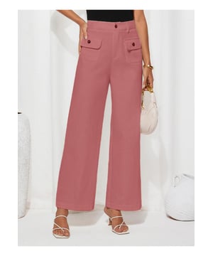 Hoch taillierte weit geschnittene Hose
  Praktisches Design mit Taschen
  Opakstoff für vollständige Abdeckung
  Materialzusammensetzung: 95% Polyester 5% Spandex
  Pflegehinweise: Maschinenwäsche kalt, Schonprogramm trocknen
  Importierte Qualitätsverarbeitung
  Erhältlich in den Größen S
  2XL