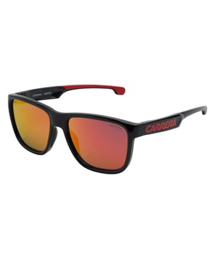 Estas gafas de sol Carrera en colaboración con Ducati canalizan una estética deportiva y audaz, pensada para los amantes de la velocidad, el diseño dinámico y la actitud urbana. Su estilo envolvente y moderno garantiza rendimiento, estilo y protección en cualquier situación.

Forma y diseño:
- Silueta rectangular ligeramente envolvente para mayor cobertura visual.
- Inspiración deportiva con líneas fluidas y aerodinámicas.

Material de la montura:
- Montura de poliamida inyectada, ligera y altamente resistente.

Detalles de la marca:
- Logotipo Carrera en el frontal y varilla; emblema Ducati en el interior.
- Diseño especial Ducati Performance para entusiastas del motociclismo y la adrenalina.

Lentes:
- Lentes espejo con protección UV 100%.

Contenido: 
- Gafas de sol, estuche, pañuelo y folleto.
 Medidas: Ancho lente: 57 mm. Puente: 17 mm. Patillas: 135 mm.
 Composición: Poliamida
 Cuidados:
Lavar solo con agua o, si fuese necesario, un jabón suave.
Secar con el paño suave para evitar rayaduras.
Evitar el contacto con superficies rigurosas o líquidos abrasivos.