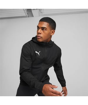 Puma TeamRISE All Weather Rain Jacket Waterproof Coat Black 657396