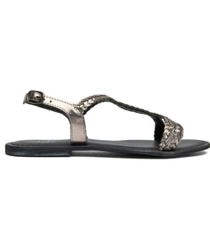 The SOLE Heath sandals offer a luxurious take on everyday comfort with their striking metallic finish. Crafted with premium leather uppers and a soft leather lining, these women's flat sandals deliver both style and substance. The thoughtfully padded leather insole provides exceptional cushioning with every step, while the durable synthetic sole ensures reliable traction. Elegant yet practical, these versatile sandals effortlessly elevate casual outfits while keeping your feet comfortable all day long.