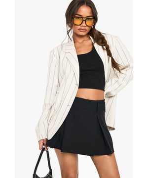 Parade your pins in a pair of shortsA versatile day-to-night option, new season shorts aren't all about showing some leg - think mid-length culottes and borrowed-from-the-boy longline styles for a more conservative take on the cropped length. But flesh-baring styles are still big for nights out, with shouty sequin shorts statement and denim hotpants easy to wear for cool-casual evenings. Dress down embellished designs with a slogan tee for added edge.